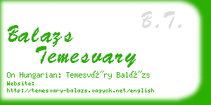 balazs temesvary business card